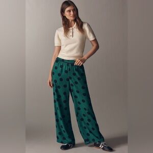 Maeve Brooklyn print wide leg pants